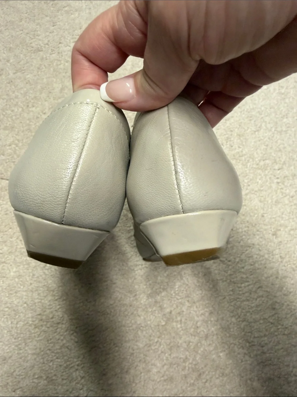 BCBGeneration Pointed Toe Flats in Light Cream